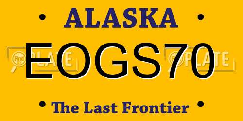 EOGS70 Alaska License Plate