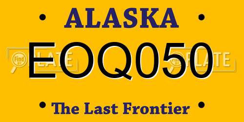 EOQ050 Alaska License Plate