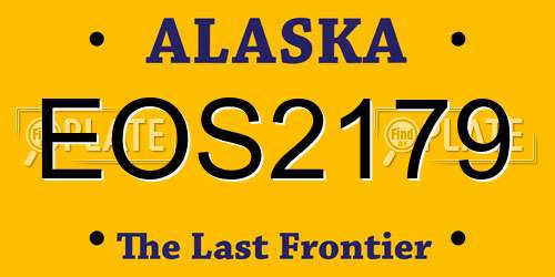 EOS2179 Alaska License Plate