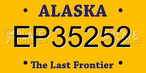 EP35252 Alaska License Plate