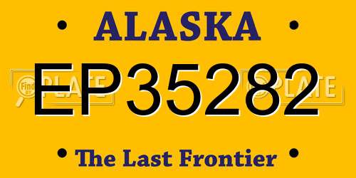 EP35282 Alaska License Plate