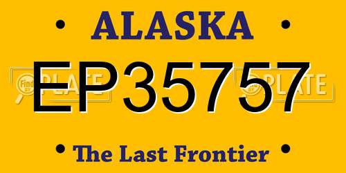 EP35757 Alaska License Plate