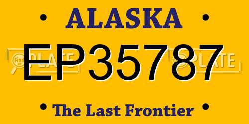 EP35787 Alaska License Plate