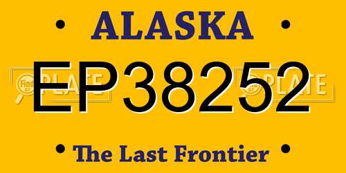 EP38252 Alaska License Plate