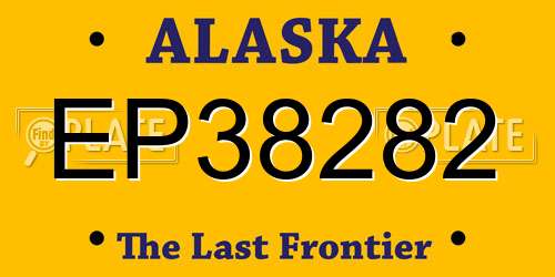 EP38282 Alaska License Plate