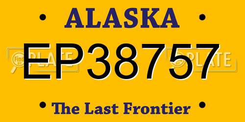 EP38757 Alaska License Plate