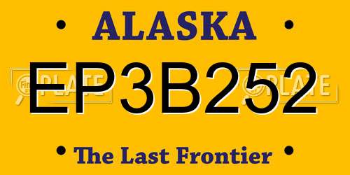 EP3B252 Alaska License Plate