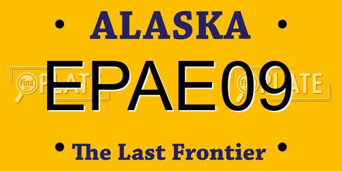 EPAE09 Alaska License Plate