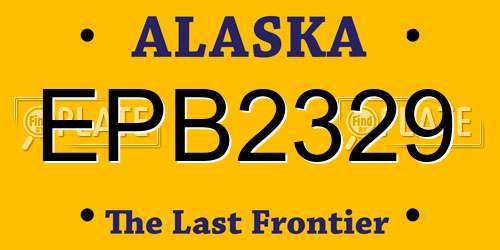 EPB2329 Alaska License Plate