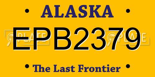 EPB2379 Alaska License Plate