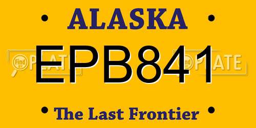 EPB841 Alaska License Plate