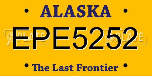 EPE5252 Alaska License Plate