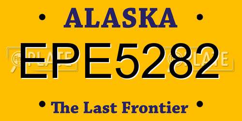 EPE5282 Alaska License Plate