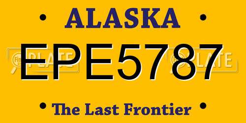 EPE5787 Alaska License Plate