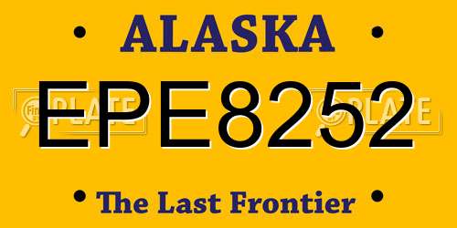 EPE8252 Alaska License Plate