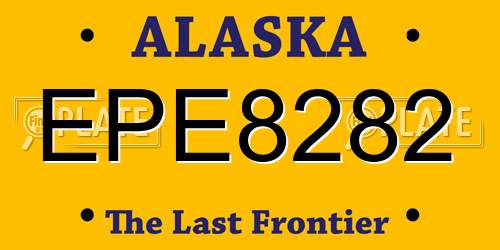 EPE8282 Alaska License Plate