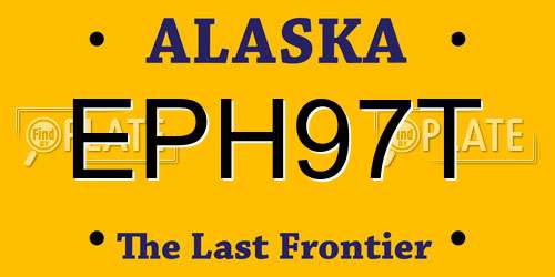 EPH97T Alaska License Plate