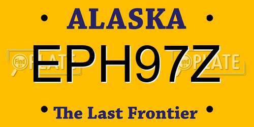 EPH97Z Alaska License Plate