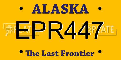 EPR447 Alaska License Plate
