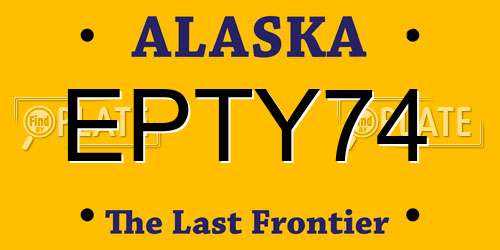EPTY74 Alaska License Plate