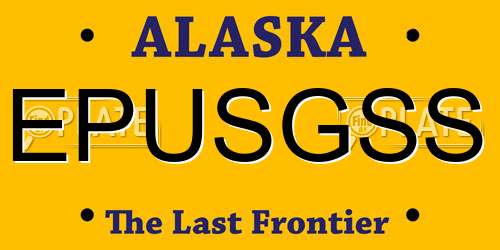 EPUSGSS Alaska License Plate