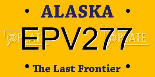 EPV277 Alaska License Plate