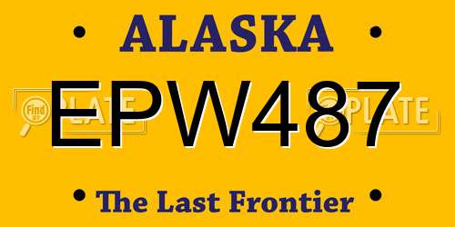 EPW487 Alaska License Plate