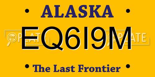 EQ6I9M Alaska License Plate