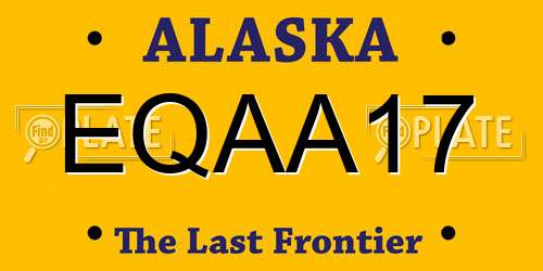 EQAA17 Alaska License Plate
