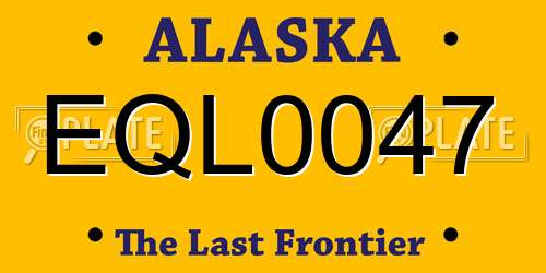 EQL0047 Alaska License Plate