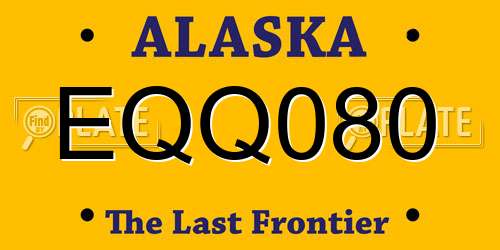 EQQ080 Alaska License Plate