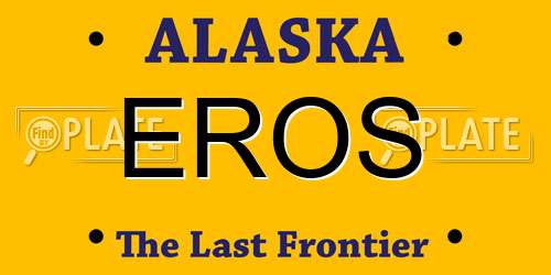 EROS Alaska License Plate