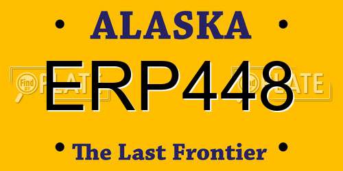 ERP448 Alaska License Plate