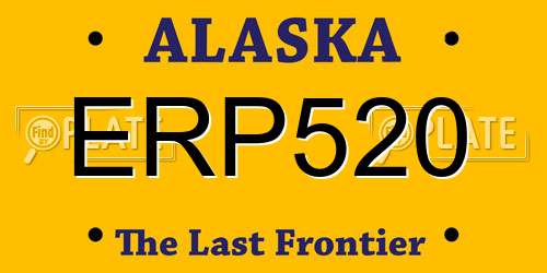 ERP520 Alaska License Plate