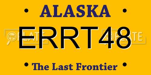 ERRT48 Alaska License Plate