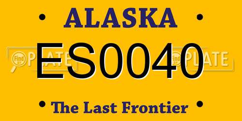 ES0040 Alaska License Plate