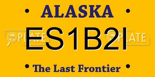 ES1B2I Alaska License Plate