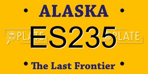 ES235 Alaska License Plate