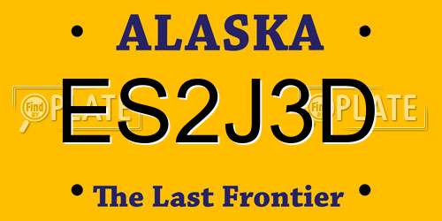 ES2J3D Alaska License Plate