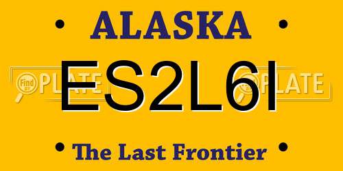 ES2L6I Alaska License Plate