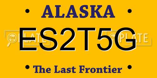 ES2T5G Alaska License Plate