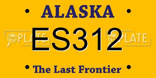 ES312 Alaska License Plate