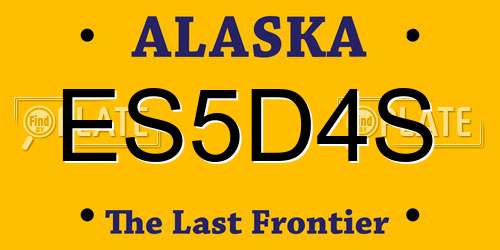 ES5D4S Alaska License Plate