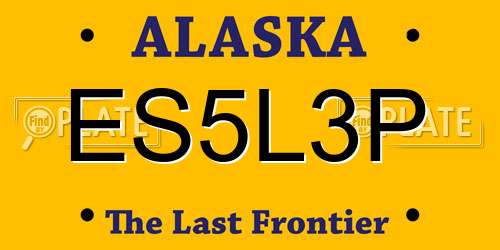 ES5L3P Alaska License Plate