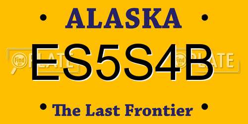 ES5S4B Alaska License Plate