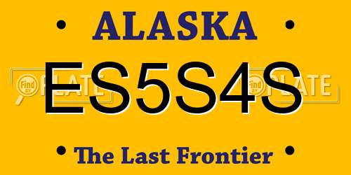 ES5S4S Alaska License Plate