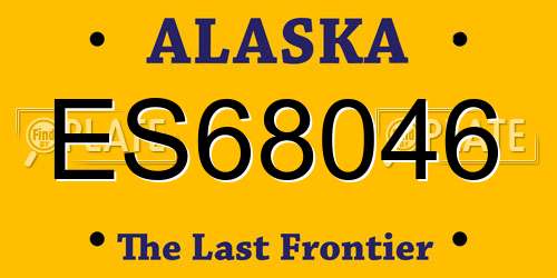 ES68046 Alaska License Plate
