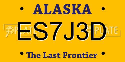 ES7J3D Alaska License Plate