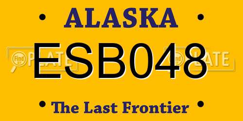 ESB048 Alaska License Plate