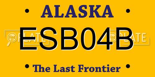 ESB04B Alaska License Plate